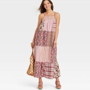 UNIVERSAL THREAD PATCHWORK MAXI DRESS NWT!